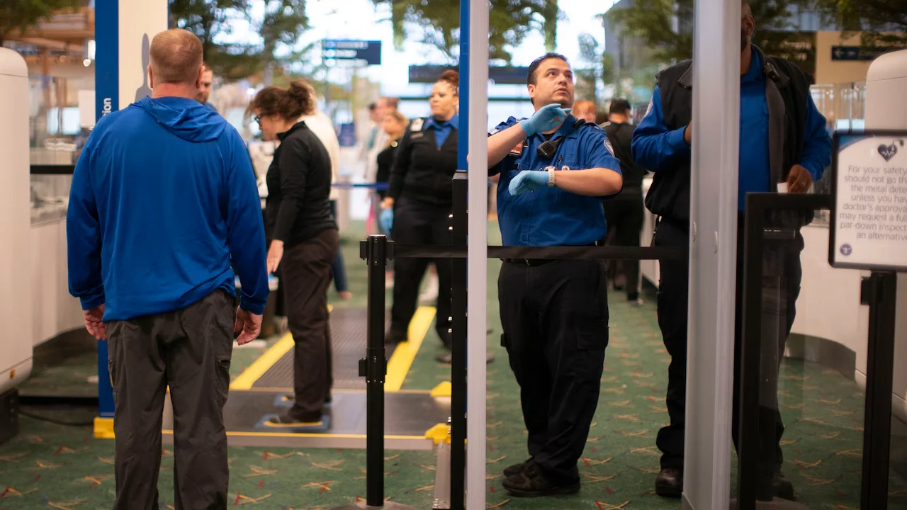 Security screening checkpoint at ATL Airport