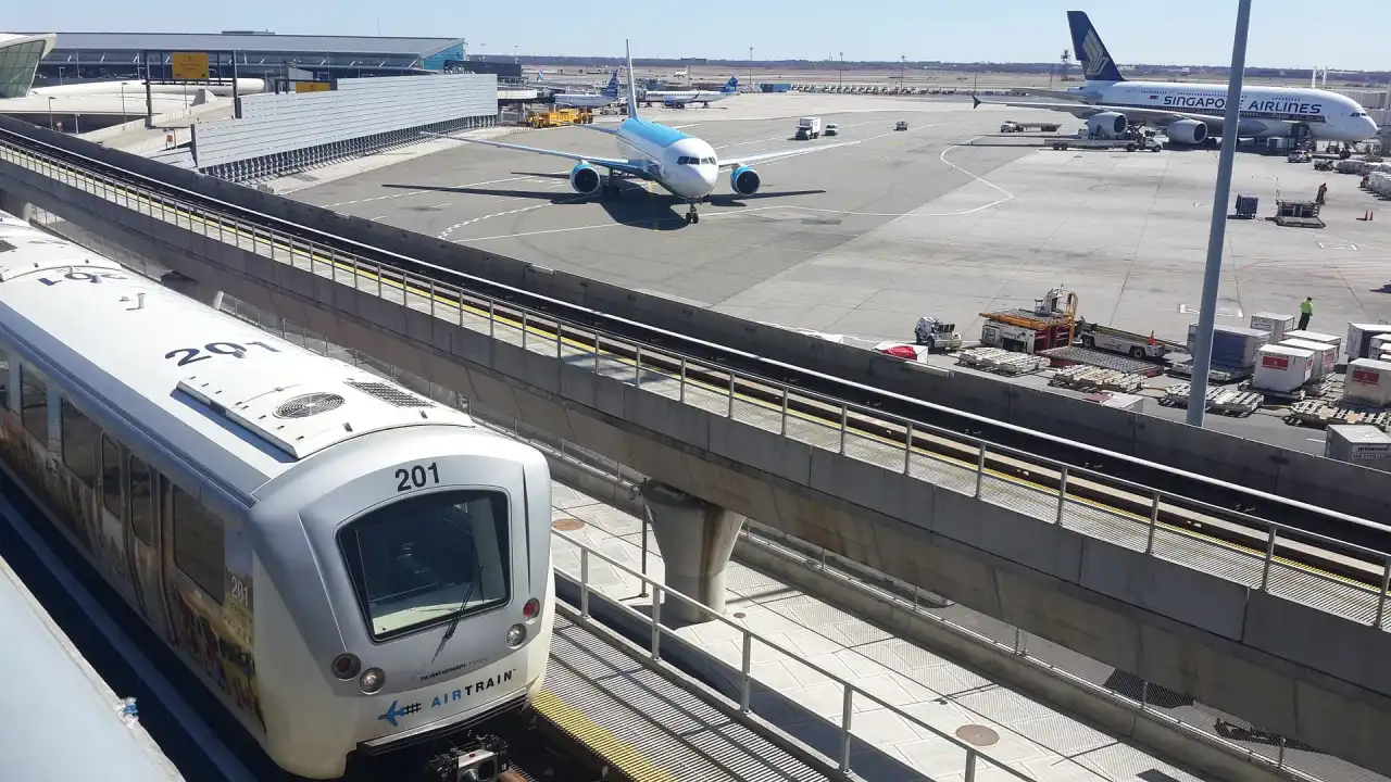 AirTrain Ground Transportation at JFK Terminal 7 For Frontier